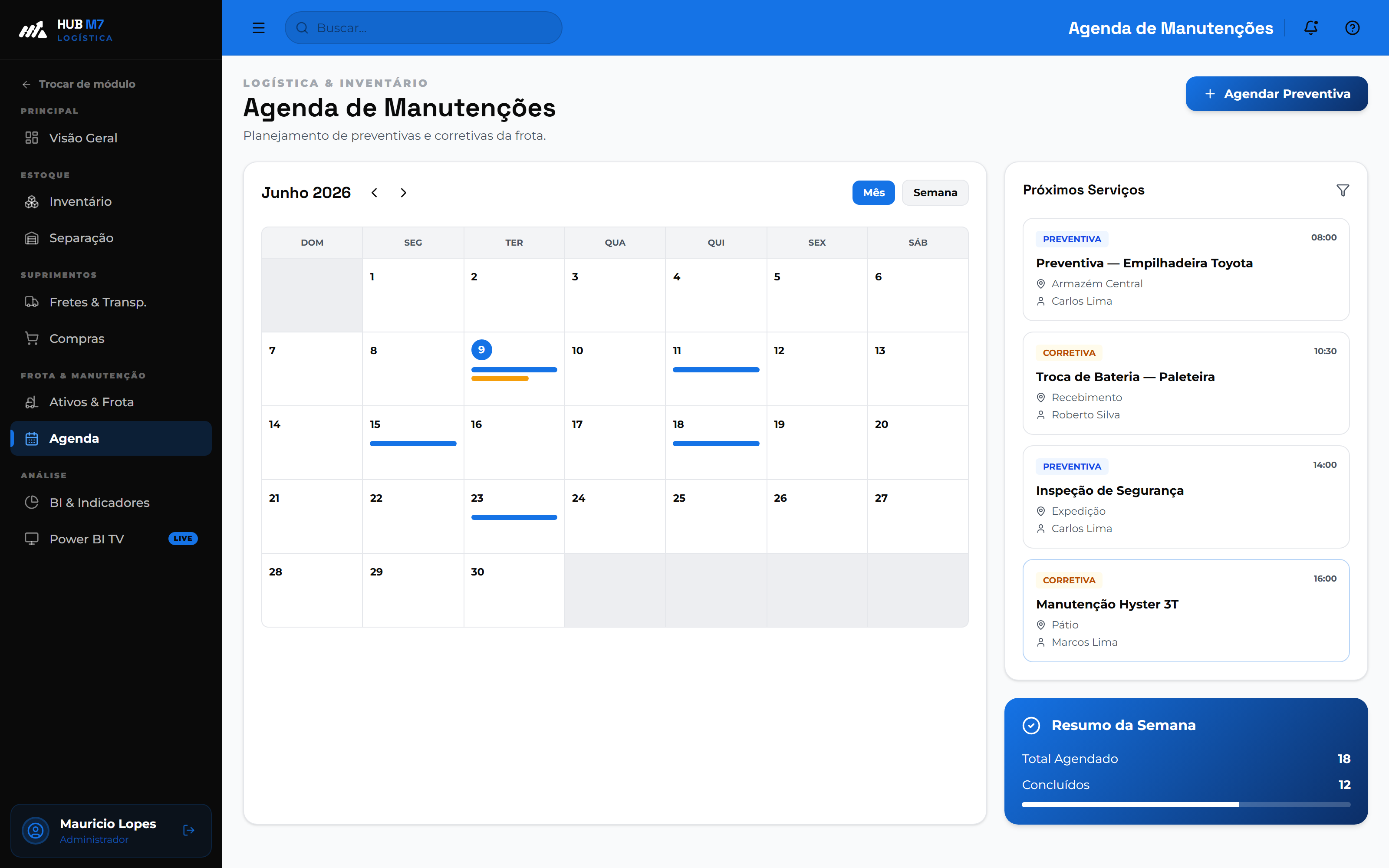 Agenda de logística